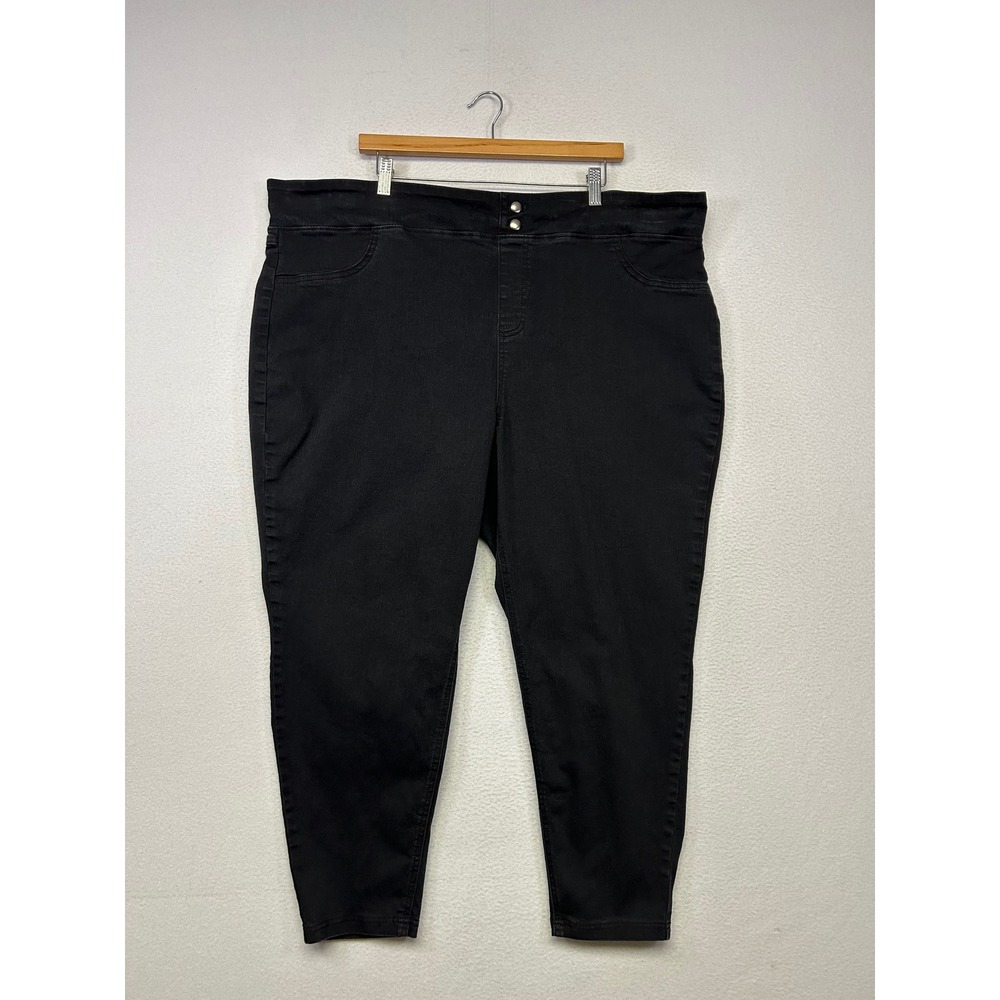 Casual Minimalist Terra & Sky Women 3X Black Pull On High Rise Skinny Jeggings
